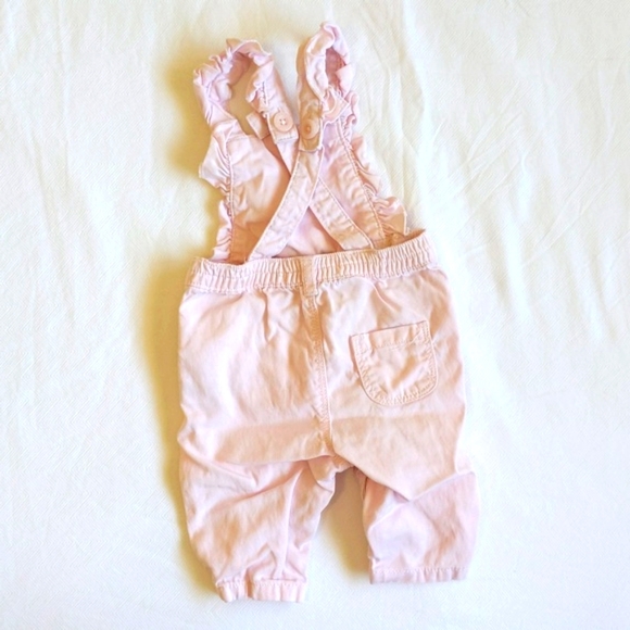 george pastel pink overalls with ruffle detail 3 months baby girl - Picture 5 of 6